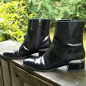 Vince black leather boots